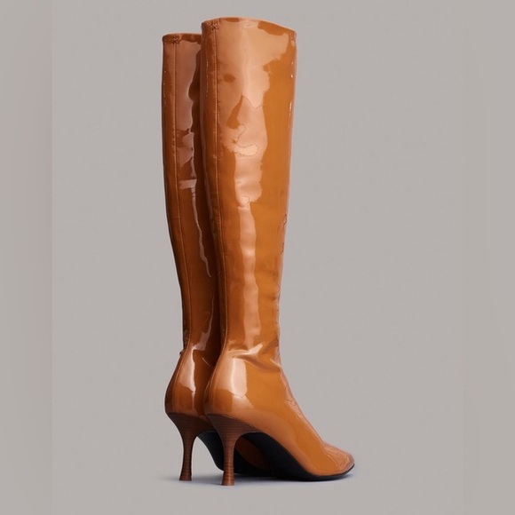 New rag & bone Brea Tall Boot in Patent Textile - Picture 3 of 11